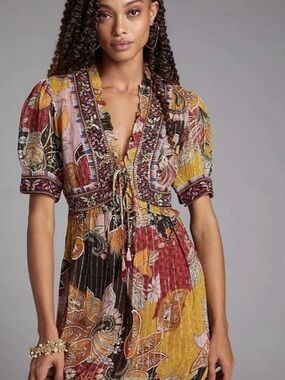 Anthropologie Verb by Pallavi Singhee Mini Beaded Dress